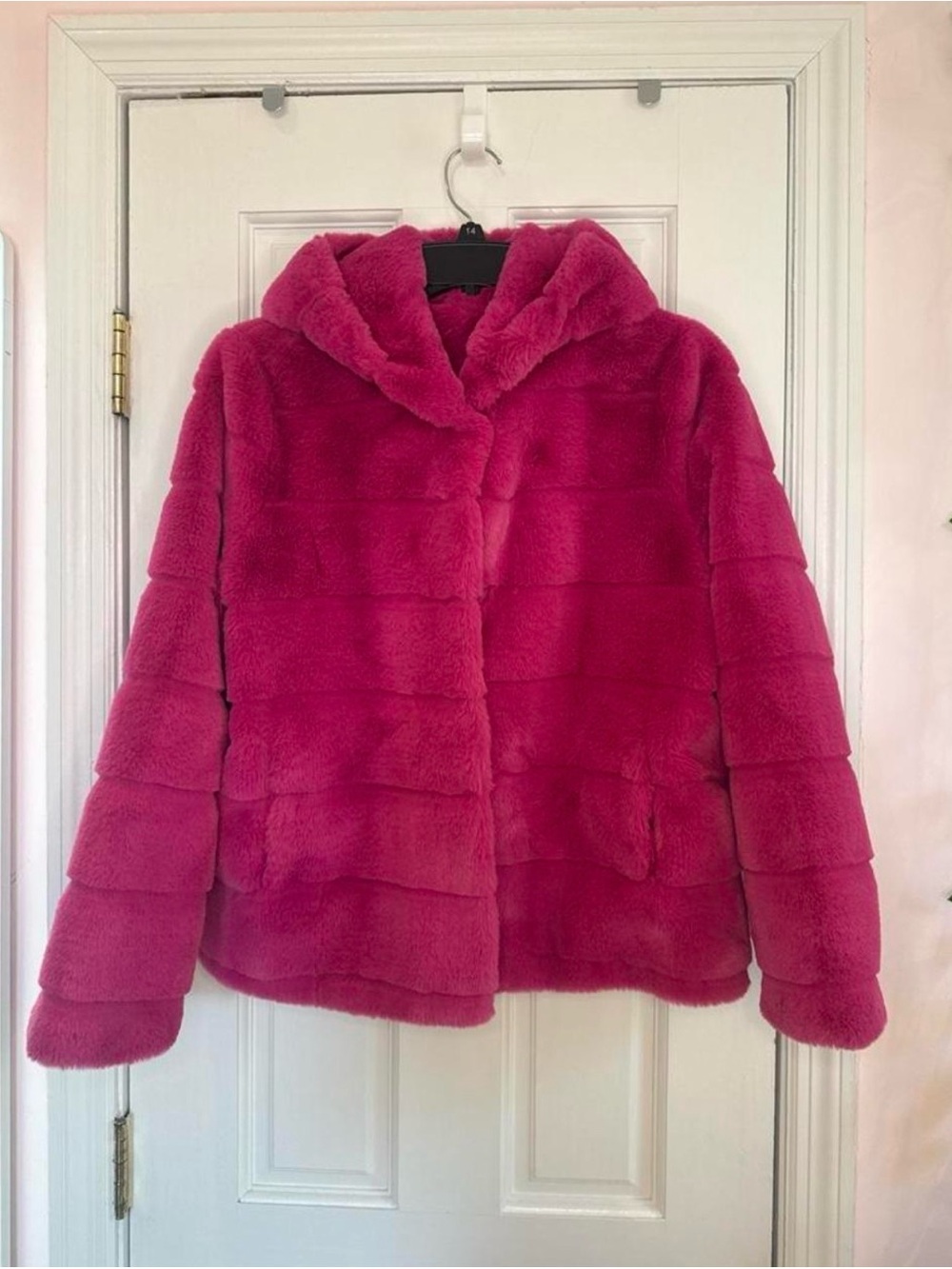 Apparis Hot Pink Faux Fur Hooded Jacket